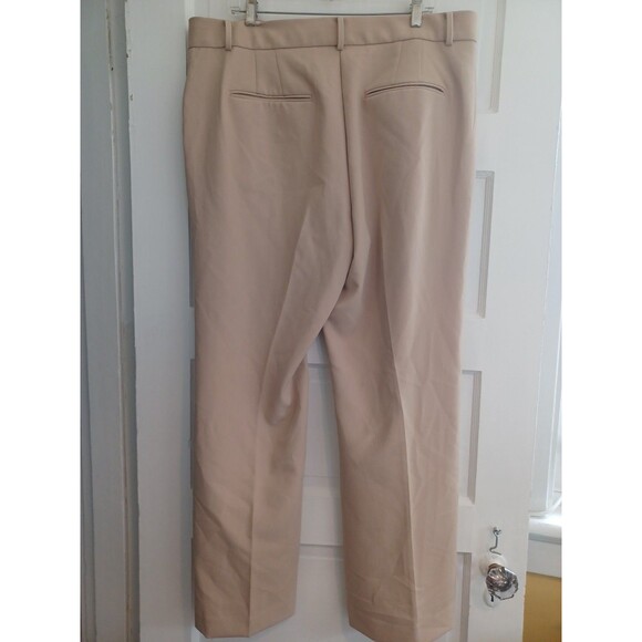 Ann Taylor The Jayne tan trouser pants 18 plus sz curvy wide leg minimalist - Picture 5 of 14